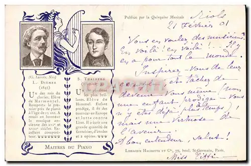 Cartes postales Diemer Thalberg Maitres du piano