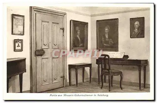 Cartes postales Mozart Clavecin Salzburg