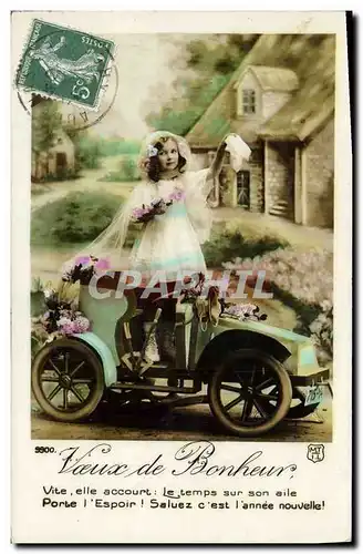 Cartes postales Enfant Automobile