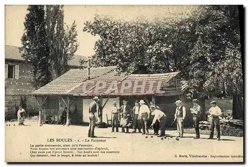 Cartes postales Petanque Les boules Le pointeur TOP