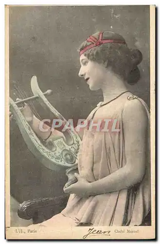 Cartes postales Femme Lyre