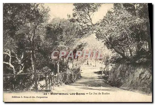 Cartes postales Petanque Montmirail Le jeu de boules