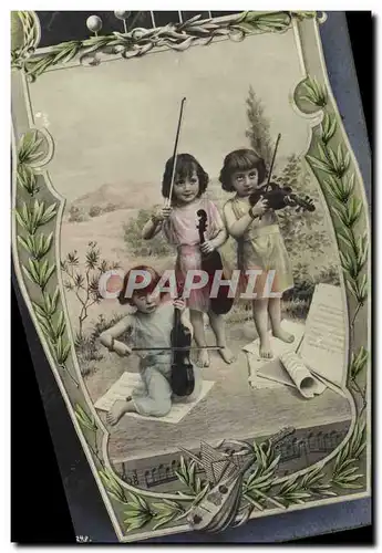 Cartes postales Enfants Violon