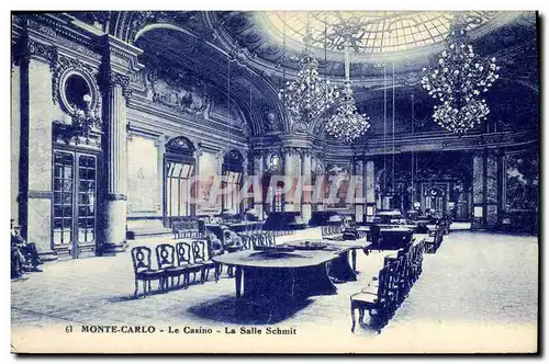 Cartes postales Casino Monte Carlo La salle Schmitt