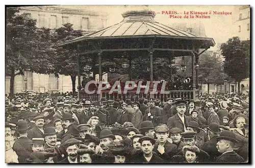 Cartes postales Paris Le kiosque a musique Place de la Nation TOP