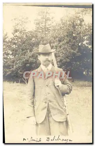 CARTE PHOTO Chasse Chasseur Emile Delchaye