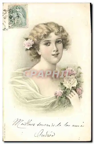 Cartes postales Fantaisie Illustrateur Femme