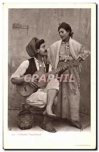 Cartes postales Homme Femme Costumi Napoletani