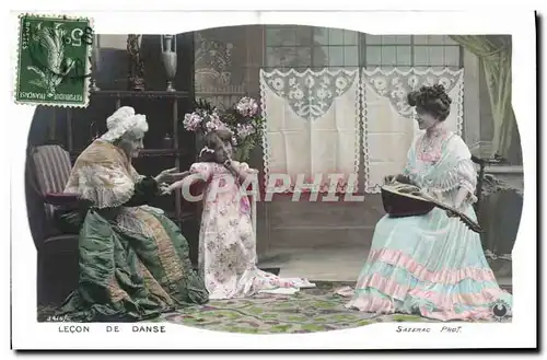 Cartes postales Lecon de danse Femme Enfant Grand Mere