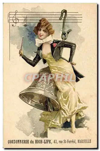 Cartes postales Cloche Femme