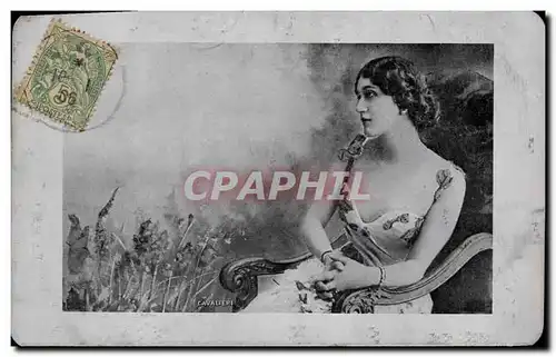 Cartes postales Fantaisie Femme Cavalieri Theatre (carte metalis�e) TOP
