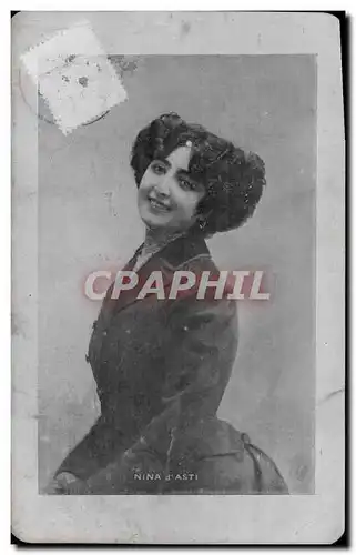 Cartes postales Fantaisie Femme Nina d&#39Asti (carte metalis�e) TOP