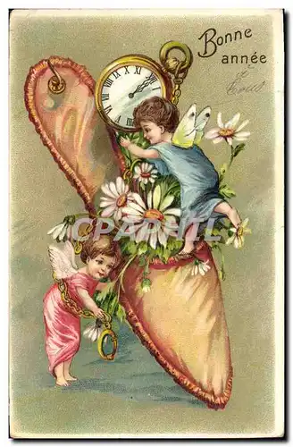 Cartes postales Fantaisie Enfants Bonne Annee Chausson