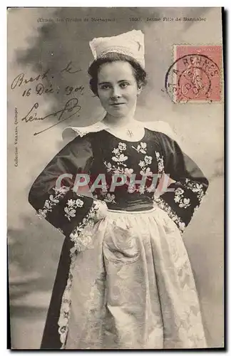 Cartes postales Folklore Jeune fille de Bannalec