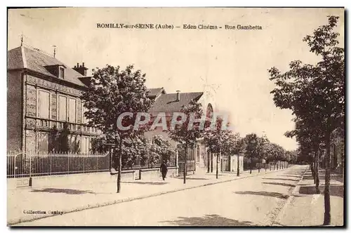 Cartes postales Eden Cinema Rue Gambetta Romilly sur Seine