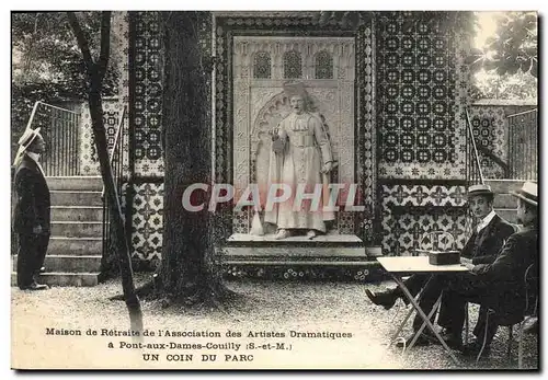 Cartes postales Cinema Maison de retraite des artistes dramatiques a Pont aux Dames Couilly Un coin du parc