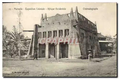 Cartes postales Cinema Marseille Exposition coloniale Afrique Occidentale Cinematographe