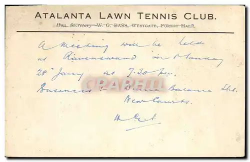 Carte Atalanta Lawn Tennis Club