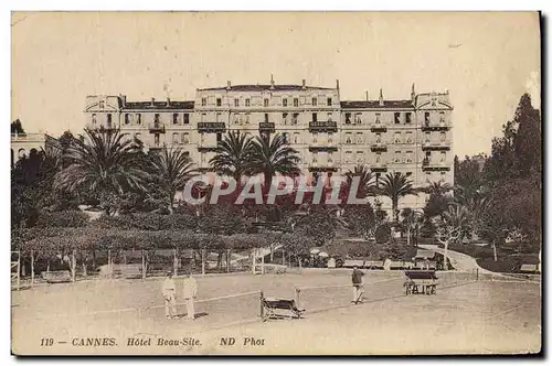 Cartes postales Tennis Cannes Hotel Beau Site