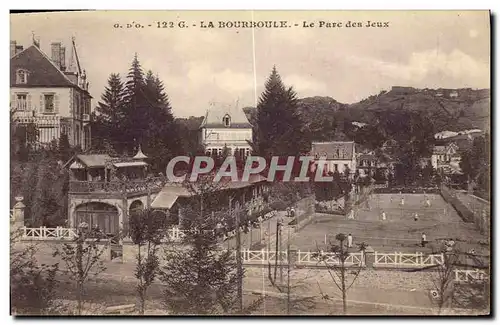 Cartes postales Tennis La Bourboule Le parc aux jeux