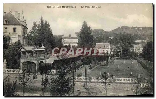 Cartes postales Tennis La bourboule Le parc des jeux