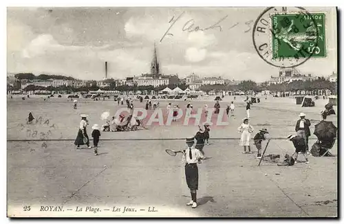 Cartes postales Tennis Royan La plage Les jeux