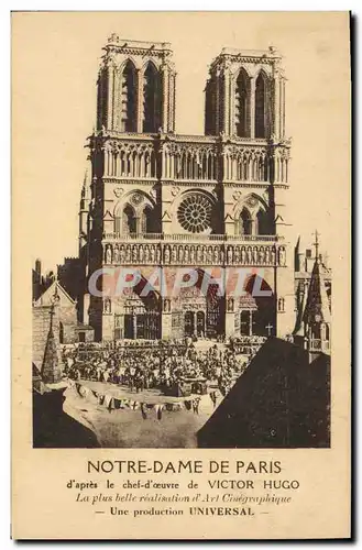 Cartes postales Cinema Notre Dame de Paris Victor Hugo