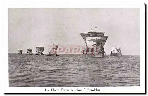 Cartes postales Cinema La flotte romaine dans Ben Hur Bateaux