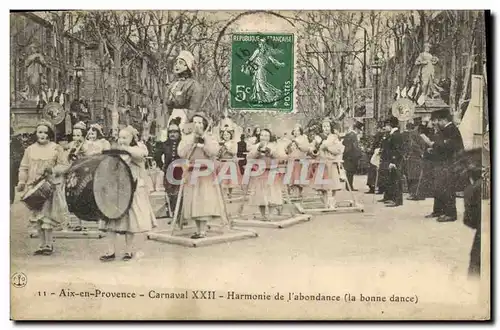 Cartes postales Carnaval XXII Aix en Provence Harmonie de l&#39Abondance La bonne dance