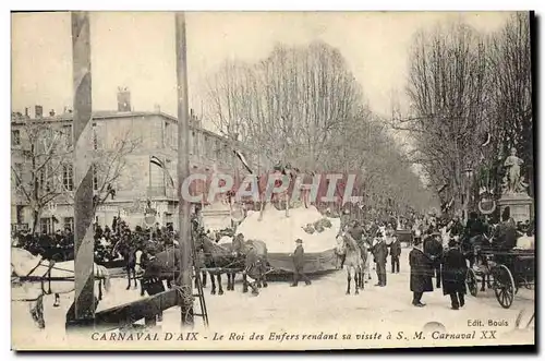 Cartes postales Carnaval d&#39Aix Le roi des enfers rendant sa visite a SM Carnaval XX