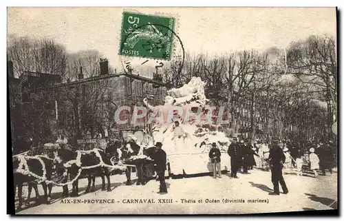 Cartes postales Carnaval XXIII Thetis et Ocean divinites marines Aix en Provence