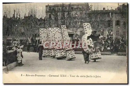 Cartes postales Carnaval XXII Tour de carte facile a faire Aix en Provence