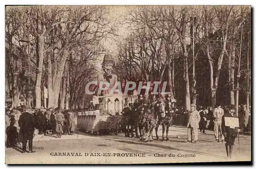 Cartes postales Carnaval d&#39Aix en Provence Char du comite