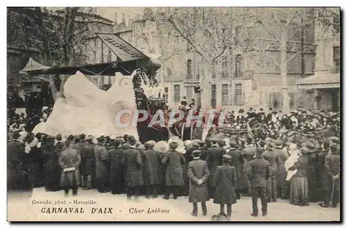 Cartes postales Carnaval d&#39Aix Char Latham Avion Aviation