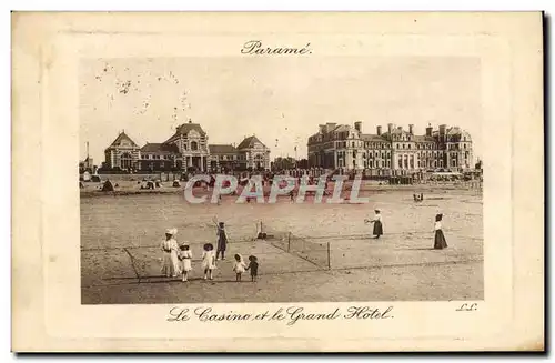 Cartes postales Tennis Parame Le casino et le Grand Hotel