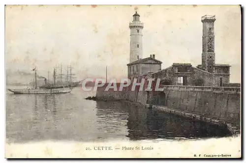 Cartes postales Phare St Louis Cette Bateau