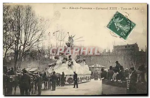 Cartes postales Carnaval XXII Tous en l&#39air Aix en Provence Aviation