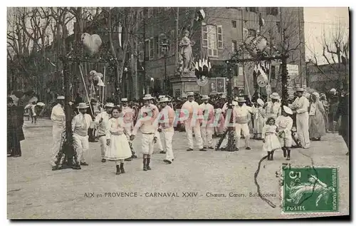 Cartes postales Carnaval XXIV Aix en Provence Choeurs Coeurs Balancoires