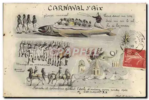 Cartes postales Carnaval d&#39Aix Aix en Provence Poisson