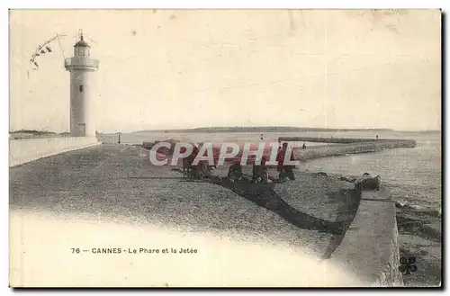 Cartes postales Cannes Le Phare et la jetee