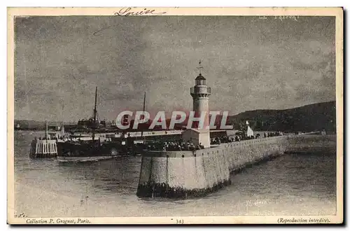 Cartes postales Phare Le Treport Bateau