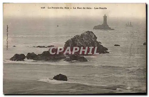 Cartes postales Phare La Pointe du Raz Le Raz de Sein Les recifs