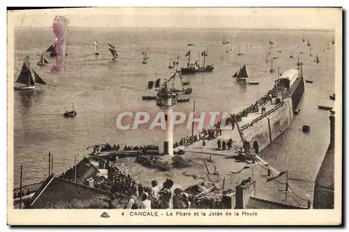 Cartes postales Phare Cancale Le phare et la jetee de la Houle