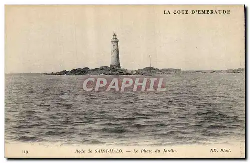 Cartes postales Phare du jardin Rade de Saint Malo