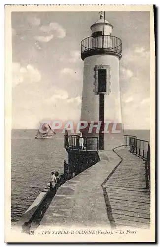 Cartes postales Phare Les Sables d&#39Olonne Bateau