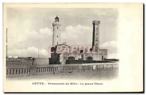 Cartes postales Cette Promenade du Mole Le grand Phare