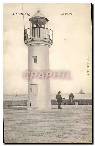 Cartes postales Phare Cherbourg Bateau