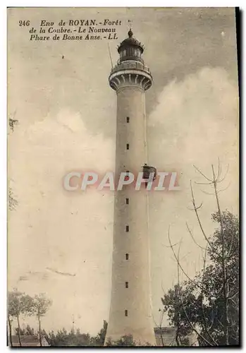 Cartes postales Phare Environs de Royan Foret de la Coubre Le nouveau phare de Bonne Anse