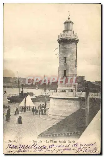 Cartes postales Phare Sainte Marie Marseille Bateau