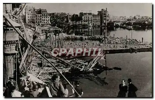 Cartes postales Militaria De Sienne a Belfort Les ruines du Port de Toulon